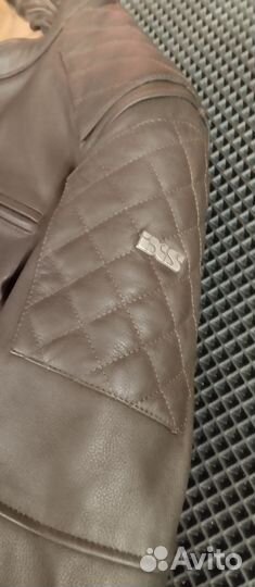 Мотокуртка кожаная мужская 52