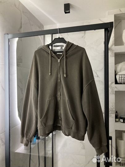 Худи толстовка garment dye lime xl