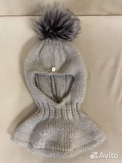Шапка шлем для девочки зима