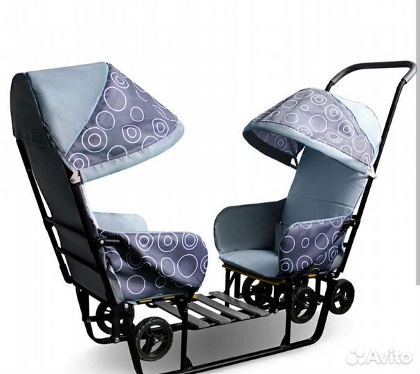 Детские санки коляска для двойни