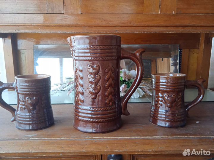 Графин и кружки из керамики