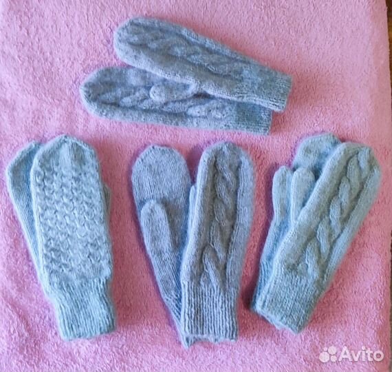 Варежки женские пуховые