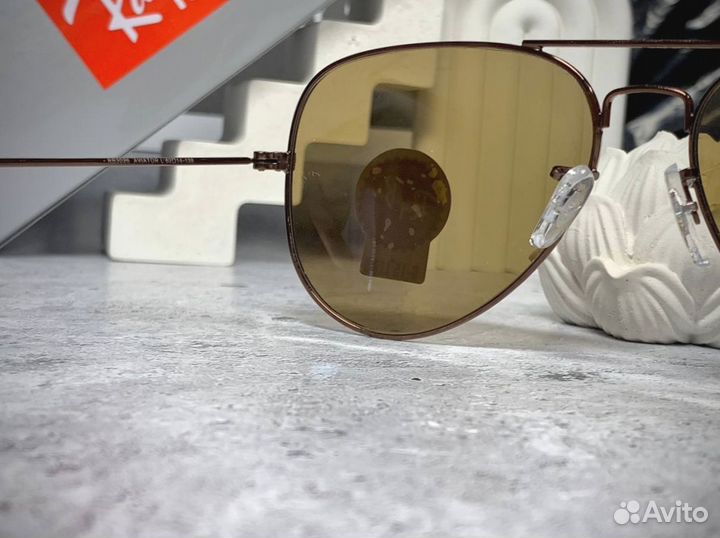 Очки Ray Ban Aviator коричневые