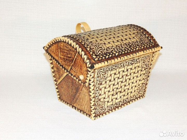 Сундук ларец из бересты 