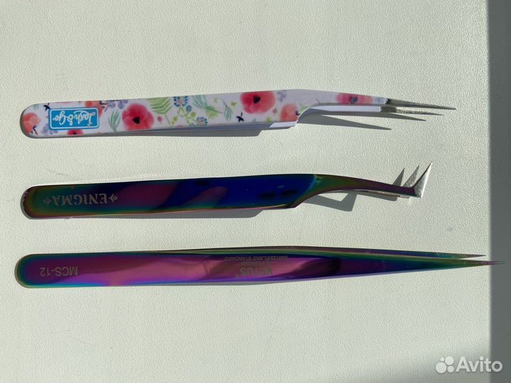 Пинцеты принадлежности для наращивания ресниц