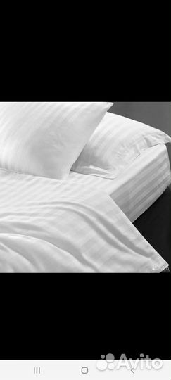 Простынь из страйп сатина премиум