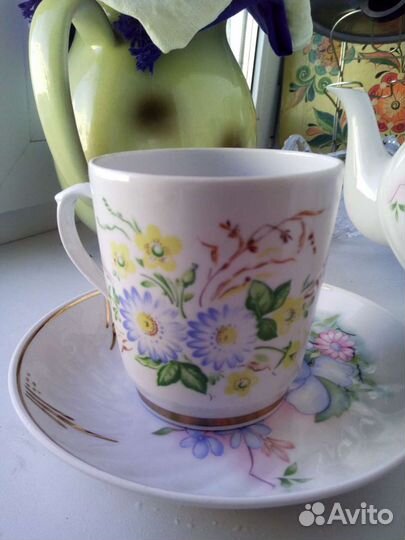 Чайная пара фарфор СССР 250 мл