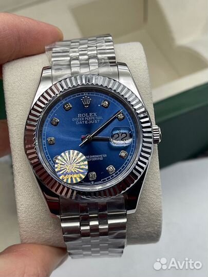 Часы Rolex datejust blue dial