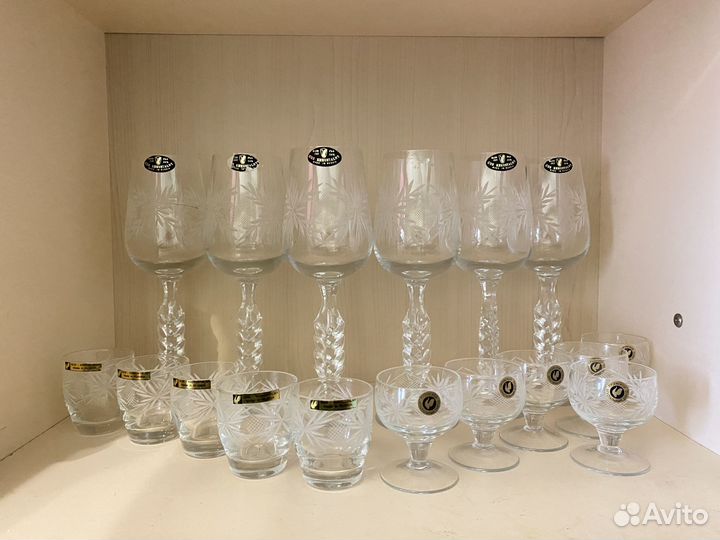 Гусь хрустальный набор