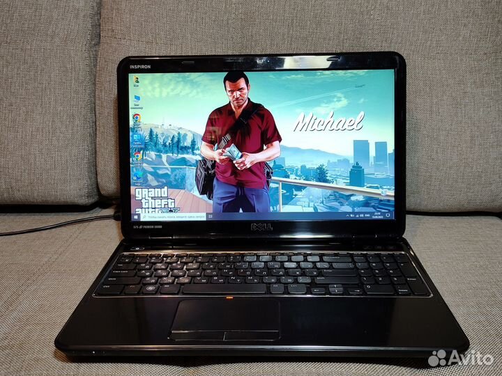 Игровой ноутбук dell A8-3520/8gb/2видеокарты