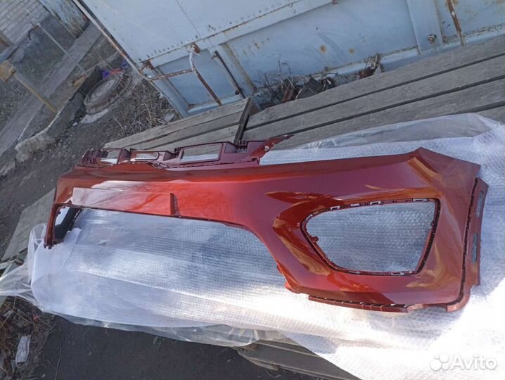 Бампер передний красный в цвет Kia Rio X-line