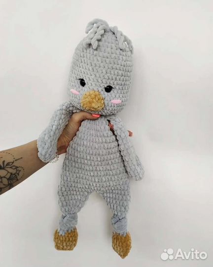 Мягкая игрушка утёнок комфортер ручная работа