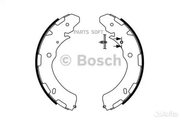 Bosch 0986487758 Колодки торм.бар.mitsubishi L200