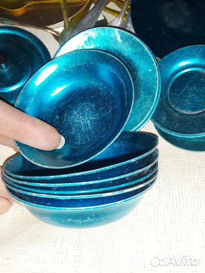 Набор детской металлической посуды. СССР