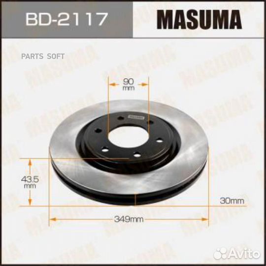 Masuma BD2117 Диск тормозной infiniti QX56 пер