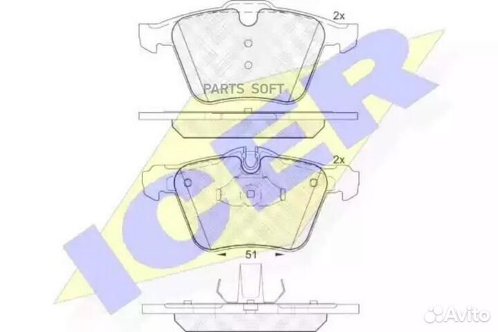 Icer 181902 181902 колодки дисковые передние\ Jagu