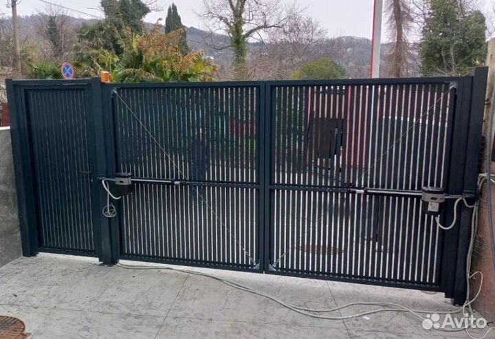 Автоматика распашных ворот фирм. Алютех уст.-ка