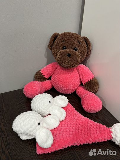 Мишка в пижаме плюшевый