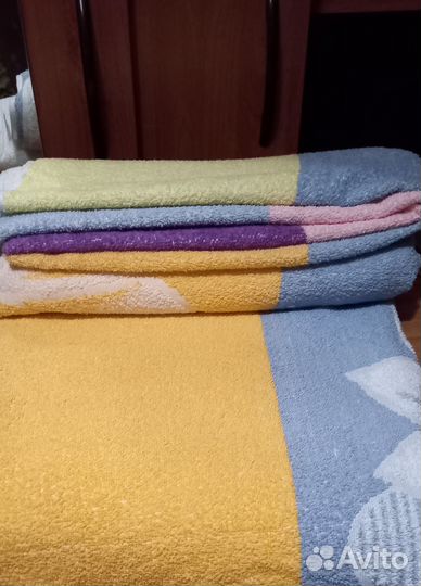 Махровая простынь и детское покрывало