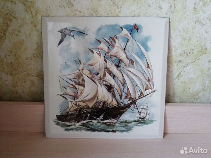 Картина на эмали Корабль