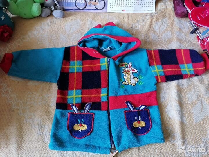 Толстовка с капюшоном детская на флисе