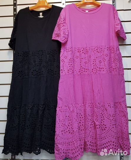 Платье хлопок шитье 50/60