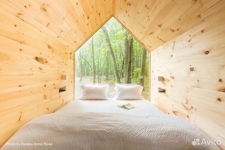 Каркасный дом Глэмпинг Барн хаус 15м2