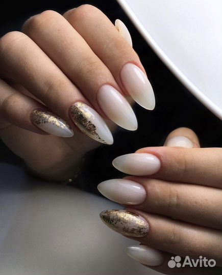 Маникюр с покрытием гель лак - наращивание ногтей