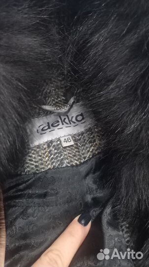 Пальто зимнее шерсть с мехом