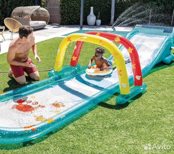 Водная горка Intex 561х137х99 см с 2-я сёрфами 561