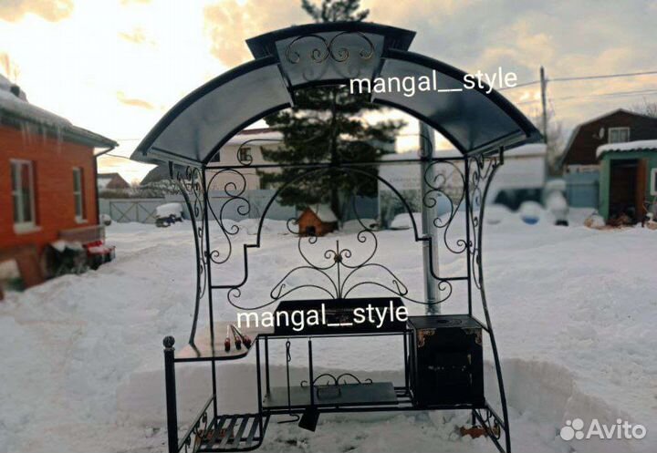 Мангал с крышей