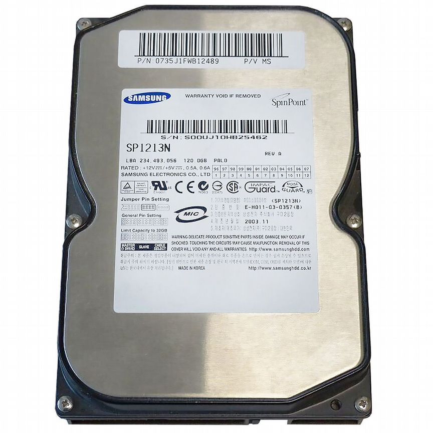 [SP1213N] Жесткий Диск Samsung 120gb Ide 3,5" Sp1213n