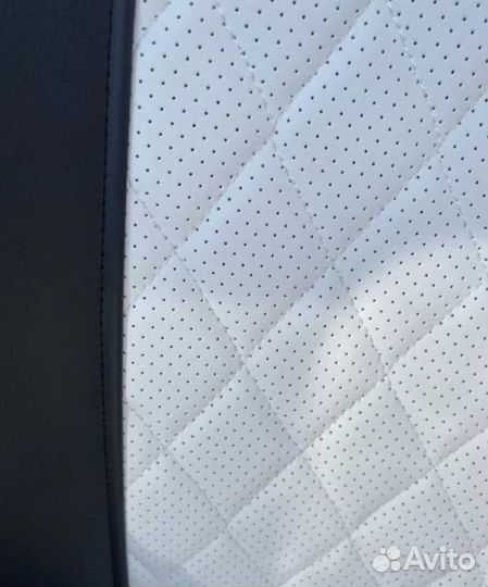 Чехлы Hyundai Solaris 2 Экокожа ромб