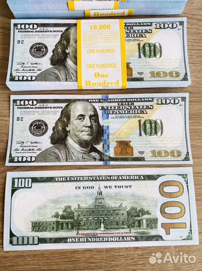 100 тыс сувенирных долларов (10 пачек)