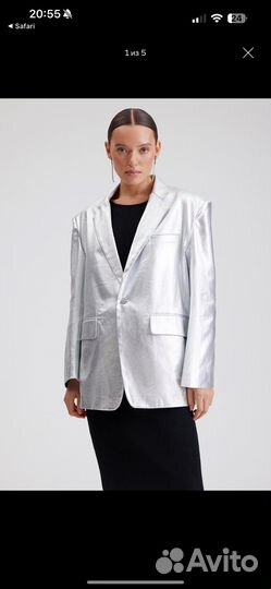 Жакет to be blossom серебряный металлик