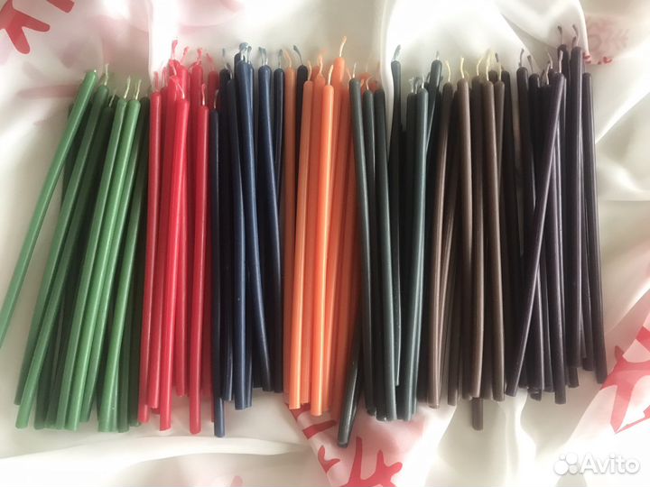 Свечи восковые цветные 60 мин