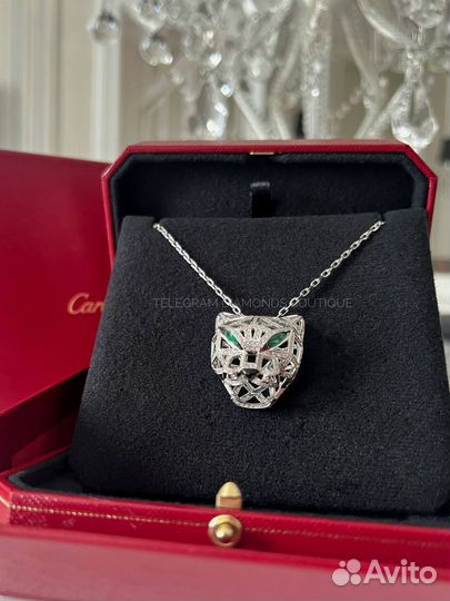 Колье Cartier Panthere белое золото 750 и бриллиан