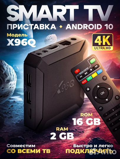 Смарт тв приставка X96Q
