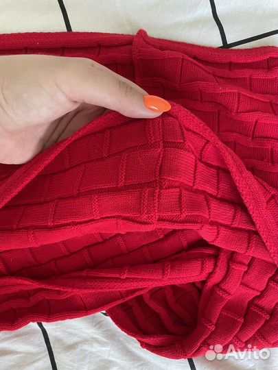 Вязанный шарф восьмерка