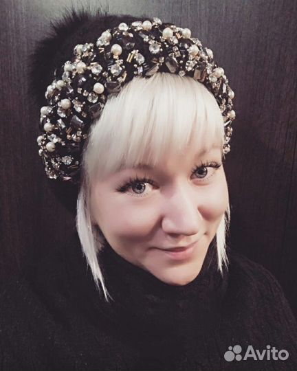 Шапка зимняя с помпоном