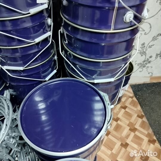 Бочка / ведро металлическое 25 Л С крышкой хомутом