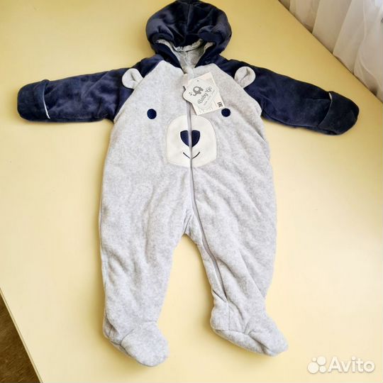 Новый плюшевый комбинезон baby go 68размер
