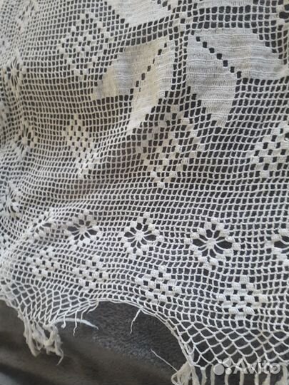 Кружево СССР Скатерть 1 метр Винтаж. Дефекты