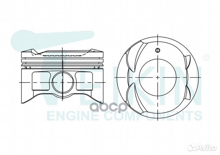 Поршни (к-т 4 шт) toyota corolla runx/allex/COR