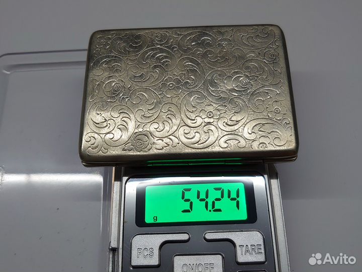 Серебряный порсигар 800проба Европа