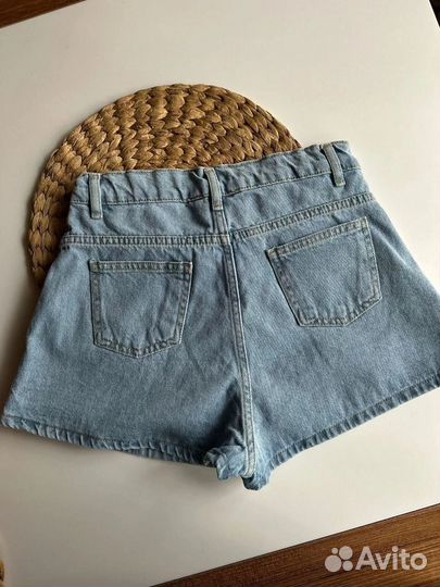 Джинсовые юбка- шорты zara
