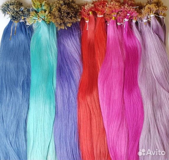 Волосы натуральные на капсулах