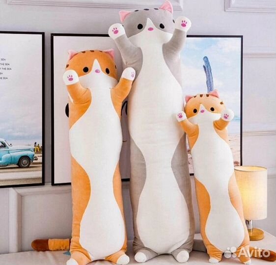 Мягкая игрушка кот батон 70 см