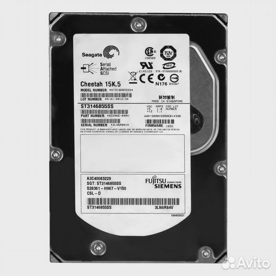 HDD, Seagate, ST3146855SS, SAS, 3,5