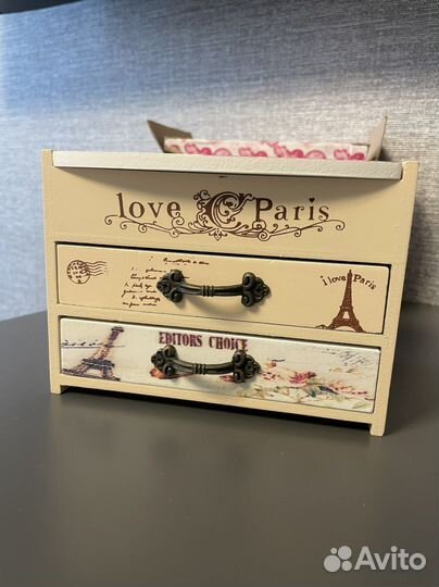 Шкатулка/ящик для украшений, с зеркалом, новая